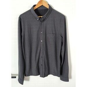 Vuori Ace Button Down Shirt Mens Size Medium Gray Performance #V185